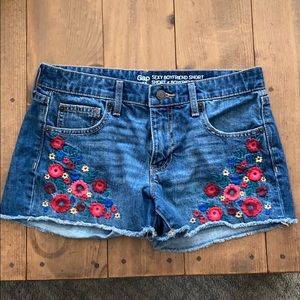 Denim boyfriend shorts